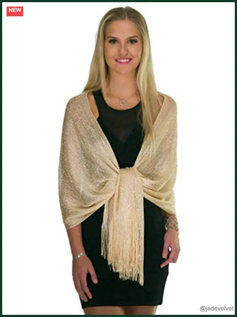 Metallic Glitter Shawl Wrap for Evening Dress Wedding Party Stole